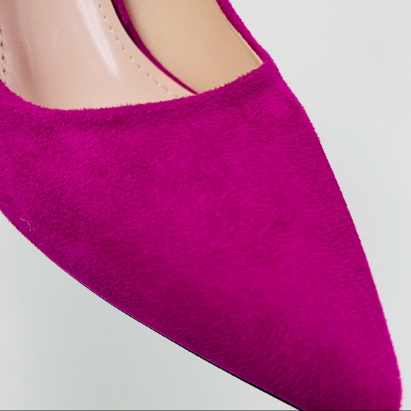 Fuchsia suede pump - Picture 4 of 6